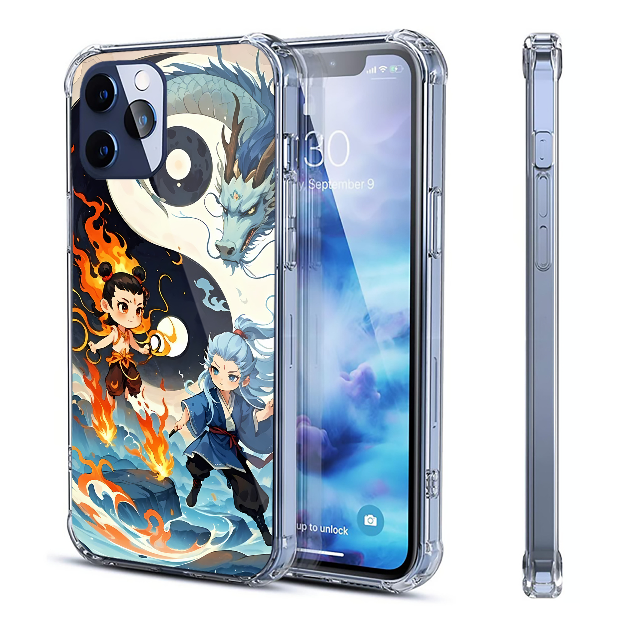 （画像用） Ne Zha 2 ナタ 魔童の大暴れ 【iPhone 12シリーズ対応】透明スマホケース（クリアソフトケース）